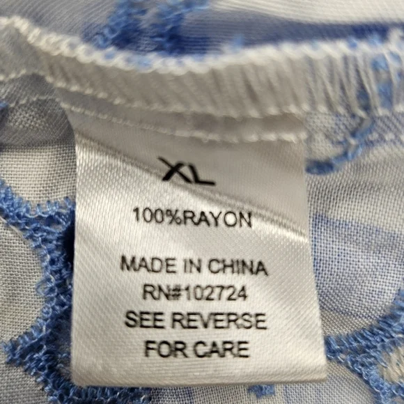 GRAND & GREENE Checkered Floral Embroidered Top NWT - Picture 8 of 8